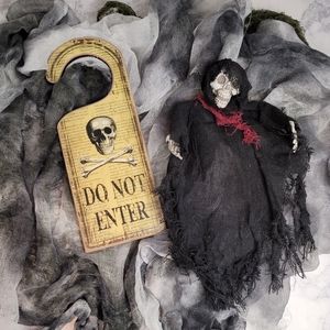 Halloween Skeleton Decorations Door Hanger Posable Hanging Skeleton